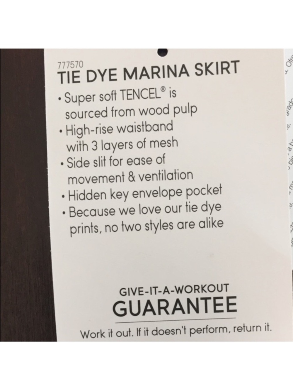 Athleta Navy and White Tie-Dye Maxi Skirt with Side Slit Size Small - Picture 4 of 6